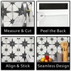 The Tiles Plaza Encaustic Peel and Stick Backsplash, Black Star