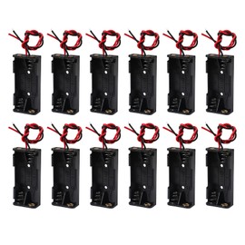 Coliao 12pcs AAA Battery Holder 2 x 1.5V AAA Battery Holder Case Box AAA Battery Holder with Wires