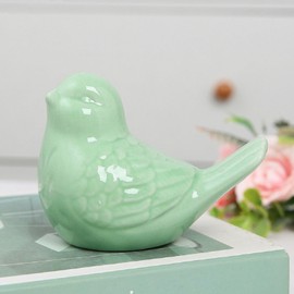 2 Pcs Ceramic Bird Toilet Floor Bolt Caps, Cute Animal Toilet Bolt Covers Decorative,Toilet Bolt Cover for Bottom, Decorative Bathroom Toilet Bolt Easy Installation (Green Bird)
