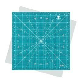 Headley Tools 12"x12" Rotating Cutting Mat, Self Healing Mat with 360-Degree Rotation & Anti-Slip Base, Sewing Board Cutting Mat Perfect for Fabric Quilting Leather Hobby Project, Turquoise
