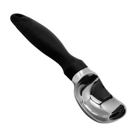 CULINARY PRO Deluxe Ice Cream Scoop with Soft Grip Handle & Lid Opener, Stainless Steel & BPA Free Heavy Duty Scooper Tool for Kitchen - Black