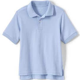 Lands' End Uniform Kids Short Sleeve Interlock Polo Blue Kids Large
