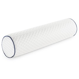 NGOZI Bedding Pillow Roll, Cylinder Bolster Pillow, Neck Roll with Removable Cover, Multi-Functional Support Pillow 17.7 * 5.1 * 5.1”(45 * 13 * 13CM), Navy Edge