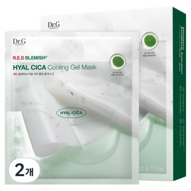 Dr. G Red Blemish Hyal Cica Cooling Gel Mask, 10 packs, 2 pieces / 닥터지 레드 블레미쉬 히알 시카 쿨링 겔 마스크, 10개입, 2개