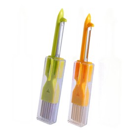 Kitchen Onion Slicer with Multi-Blade Design, Green and Orange 2-Pack Vegetable Shredding Tool, Efficient and Versatile Kitchen Tool for Precise Slicing and Shredding