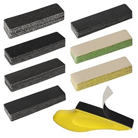 71 Pieces Micro Detail Sander Kit, GOH DODD 3.5â x 1â Mini Hand Sanding Block with Wet Dry Hook and Loop Sand Paper 40 100 320 800 1500 3000 10000 Grit for Woodworking Tight Narrow Spaces