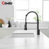 GIMILI Matte Black Kitchen Faucet with Pull Down Sprayer with