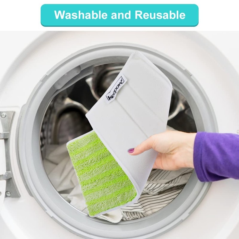 KEEPOW Microfibre Reusable Mop Refill Pads Compatible with Flash Powermop,Machine