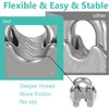 40 PCS 1/4" Stainless Steel Wires Ropes Cable Clip Clamps