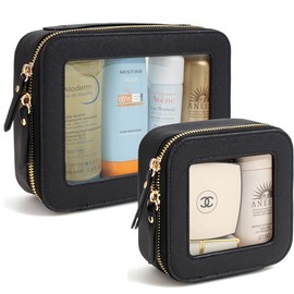 KOTORA - Bolsa de maquillaje transparente con cierre, organizador de almacenamiento para mujeres, viajes