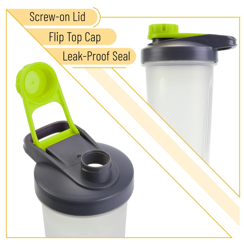 Mr. Pen- Shaker Bottles for Protein Mixes with Twist Cap,