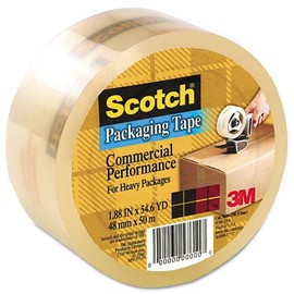 Scotch® Premium Heavy Duty Packaging Tape 3750 Clear-to-core, 1.88 Inches x 54.6 Yards