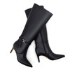 MOTIMODEN Women's Knee High Boots Women Mid Heel Pointed Toe