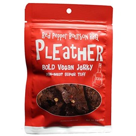 Red Pepper Bourbon BBQ Vegan Jerky - Bold BBQ Flavor - Made with Real Bourbon - Hand Made