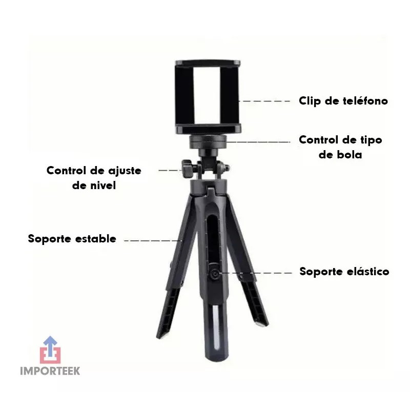Importeek Soporte Tripie Celular Adaptador Base Camara Universal 360