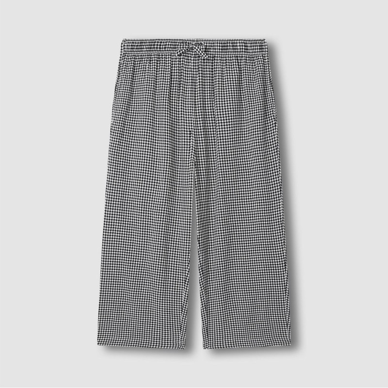 JAJU [JAJU] Men's Rayon Cotton Seersucker 7-point Pajama Pants (Choose