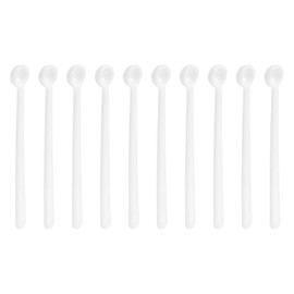 uxcell 100Pcs Teaspoon Micro Scoops 150 Milligram Mini Powder Scoops Mini Measuring Spoons for Measuring Cosmetics Powders Coffee, White
