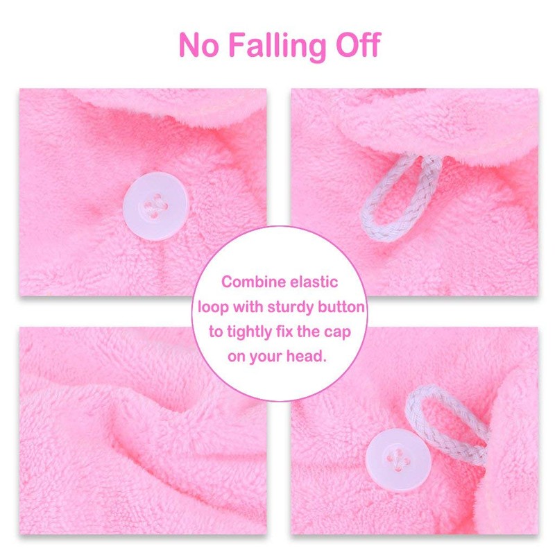 elysee star Turban Hair Towels, 12049 (Light Pink)