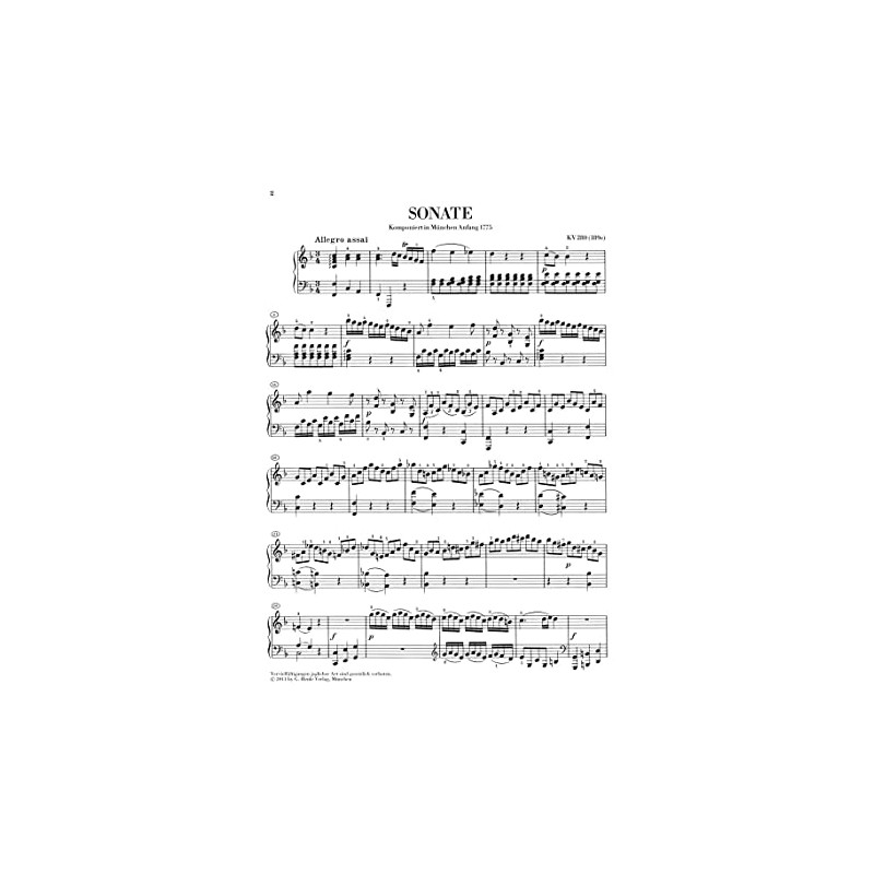 Klaviersonate F-dur KV 280