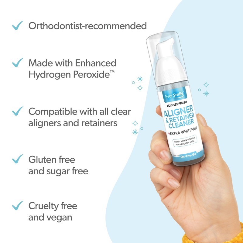 EverSmile AlignerFresh Extra Whitening Foam – Cleaner Compatible with All
