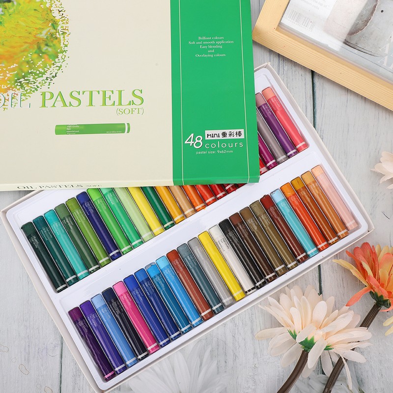 Oil Pastel 48 HeavyColor Crayon Set Washable Children Student Cartoon