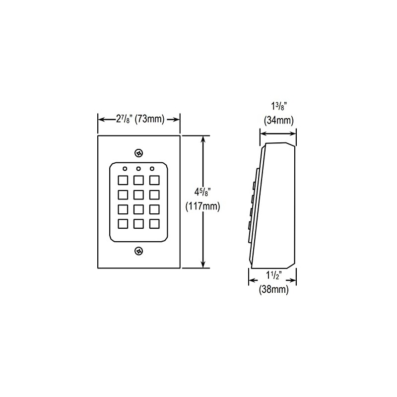 Seco-Larm Enforcer Access Control Keypad with Proximity Reader, Backlit (SK-1131-SPQ)