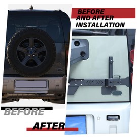 Car Tailgate Flagpole Antenna Mount Compatible with Land Rover Defender 2020-2025 Tailgate Hinge Mounted Single Flag & Antenna Holder,Auto Tailgate Flagpole Holder Bracket Accessories (Style A)