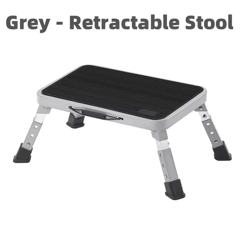 Adjustable Folding Step Stool with 3 Heights, 6.7-9 in, Non-Slip