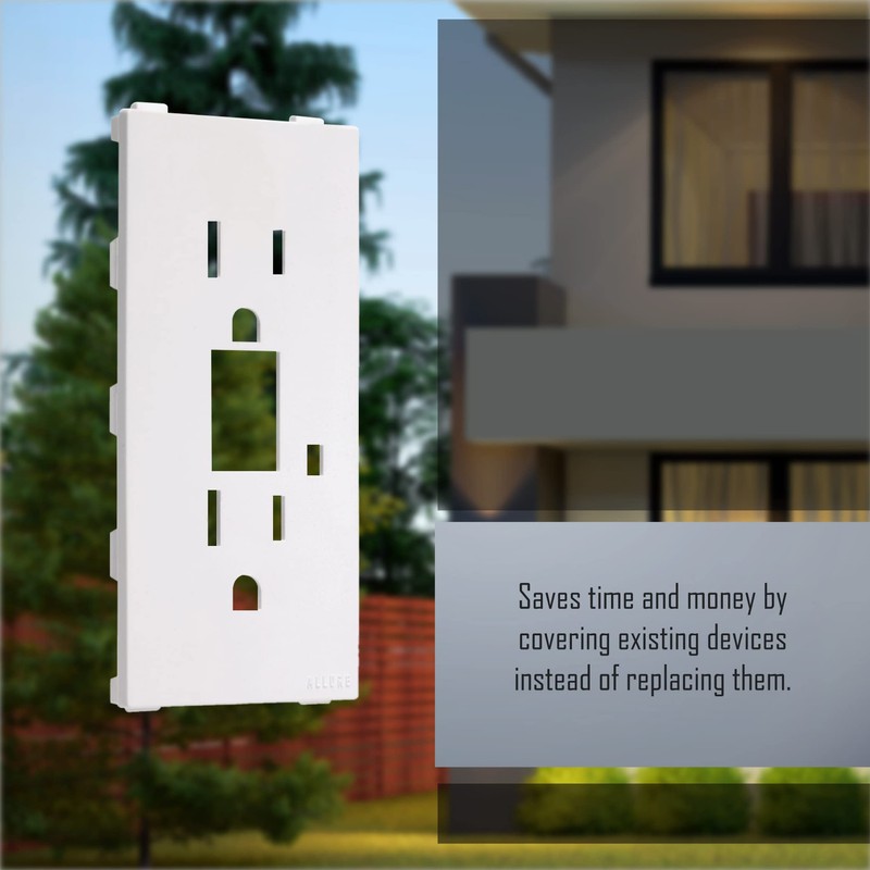 TayMac A52W Allure Nonmetallic Wallplate with GFCI Insert, White