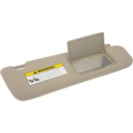 KarParts360 for Hyundai Sonata 2005 2006 2007 2008 Sun Visor | Polymer Bracket | Beige | Cloth Fabric | Mirror Equipped | Replacement for 85202-0A250-QD, 85202-0A250-QDQQH