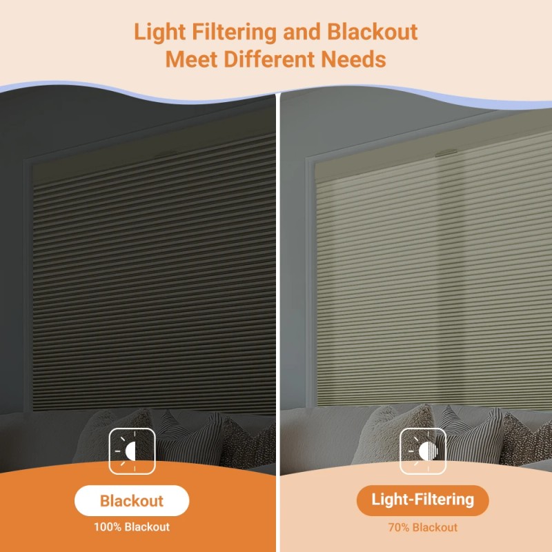 Smart Home Window Blinds No Tools No Drilling Install Cellular