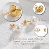 URTHEONE Pearl Earrings 8-9mm AAAAA+ Freshwater Studs for Women, 18K