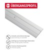 Gedotec Transition Profile for Screwing Aluminium Silver 90 cm Length