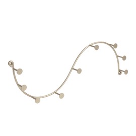 Spectrum 65178 Sweep Wall Mount 9-Hook Single Rack, Satin Nickel