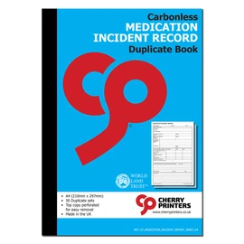 Carbonless Medication Incident Record NCR Duplicate Book A4 50 Sets