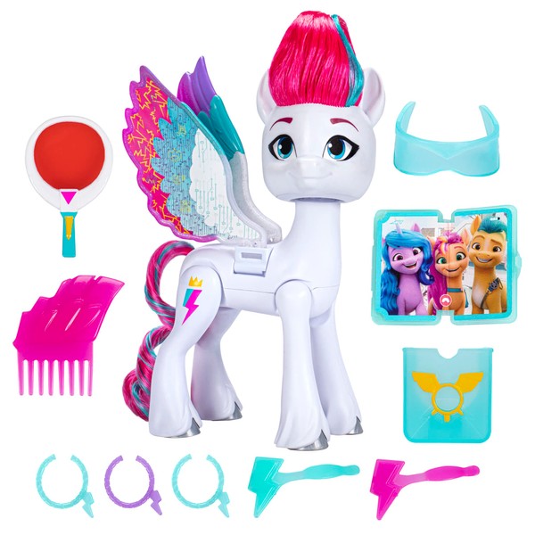 My Little Pony Dolls Zipp Storm Wing Surprise, 5.5-Inch Toy with Wings and Accessories, Toys for 5 Year Old Girls and Boys
