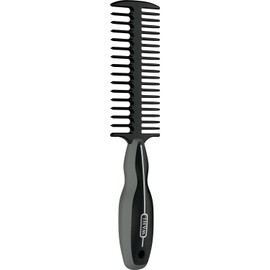 WAHL Professional Animal Mane & Tail Brush - Ergonomic Black Braiding Comb (#858708) for Equine Grooming