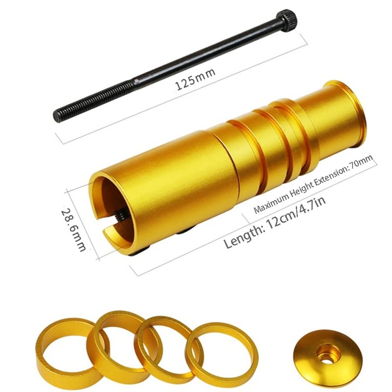 BlueSunshine Bike Handlebar Riser Bicycle Fork Stem Raiser Extender Head