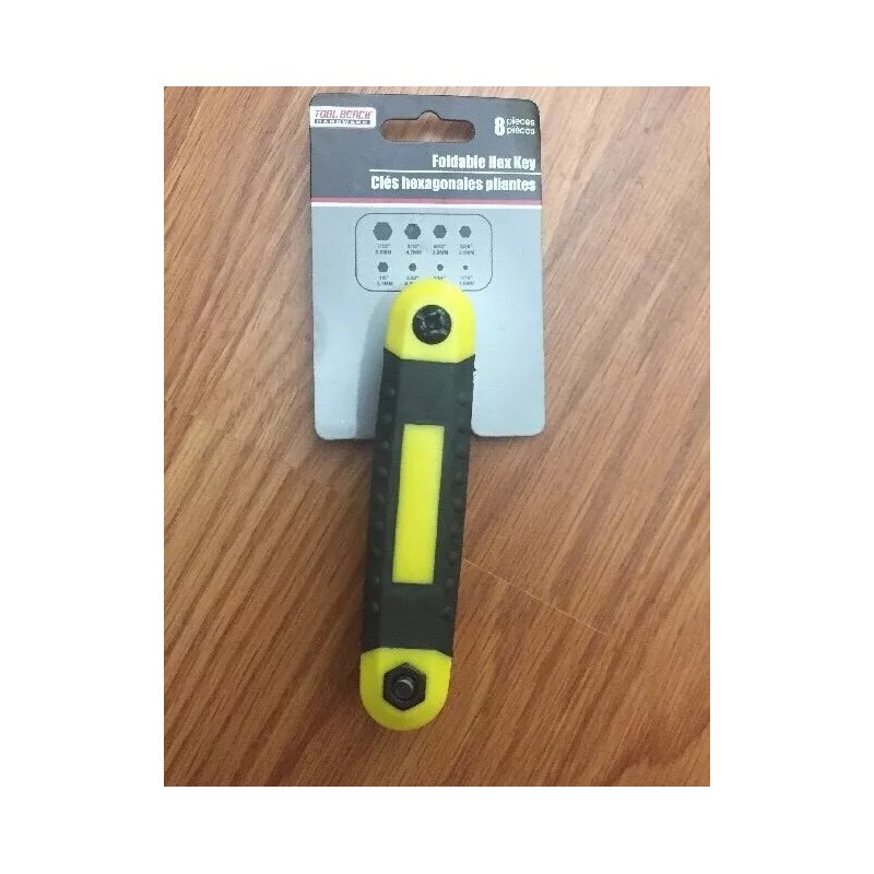 FOLDABLE HEX 8 PIECE SET ALLEN WRENCH NEW