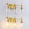 SOLFART Gold 3 Lights Bathroom Light Fixtures for Mirror Vanity