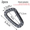 Pack of 2 Plastic Carabiner Hooks, D-Shape Mountaineering Buckle, Plastic