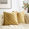 GIGIZAZA Velvet Gold Cushion Covers 45x45, Cozy Soft Square Cushion