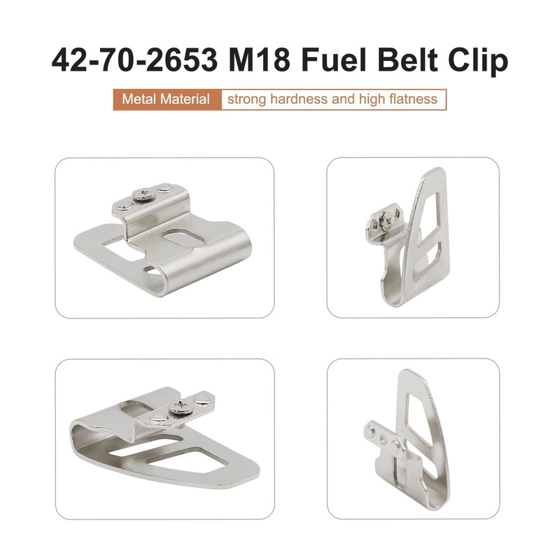 6 Pack 42-70-2653 M18 Fuel Belt Clip/Hook for Work Tool