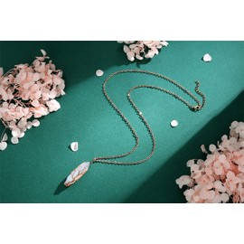 MAIBAOTA Tree of Life Wire Wrapped Crystal Point Necklace Opal Healing Crystals Stone Pendant Necklaces Natural Reiki Quartz Gemstone Jewelry for Women