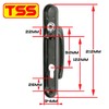 TSS UPVC Door Handle Set in Anthracite Grey, 92mm PZ