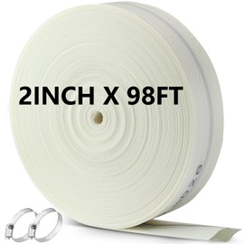 Pushglossy 2 Inch x 98 FT pool backwash hose Backwash Discharge Hose Heavy Duty Reinforced PVC Heavy Duty Pipe with Dual Clamps for Swimming Pool Pipe Pump Water Transfer Garden Irrigation