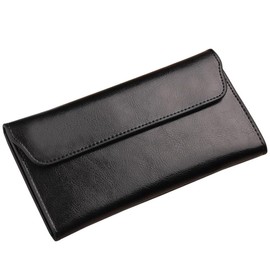 Lumbor37 Carteras de Moda para Mujer Billetera de Cuero PU de Grano Monedero de Gran Capacidad con Cremallera Carteras con Múltiples Tarjetas la Mejor Opción para Regalos (Negro)