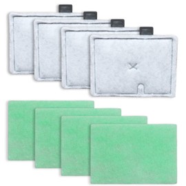 AQUACLR Compatible With For Interpet Internal Cartridge Filter CF1 Four-Month Service Kit (4 X Filter Cartridges, 4 X Algaway Pads)