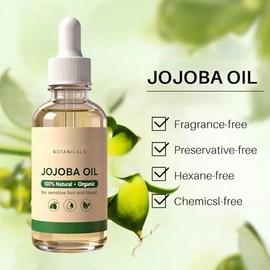 Aceite de Jojoba Puro Prensado en Fro con Gotero 50 mlMultifuncional Aceite Facial,Vegano, No Grasosa, Hidratacin y Nutricin Natural, para Piel,...   