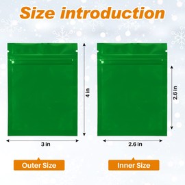 Wankko 100 Pcs Premium Smell Proof Double-Sided Color Mylar Foil Flat Heat Sealable Sample Ziplock Bag 7.5x10cm